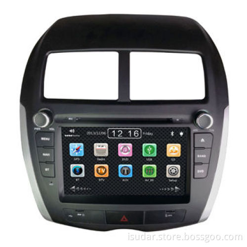 In dash car DVD player for Mitsubishi ASX 2010-2012/Peugeot 4008 2012/Citroen C4, 8-inch digital TFT
